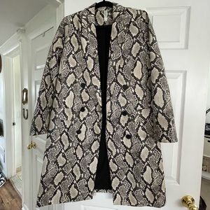 Mural Snakeskin Faux Leather Jacket